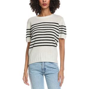 Reveriee Womens Cashmere Crewneck Sweater, White